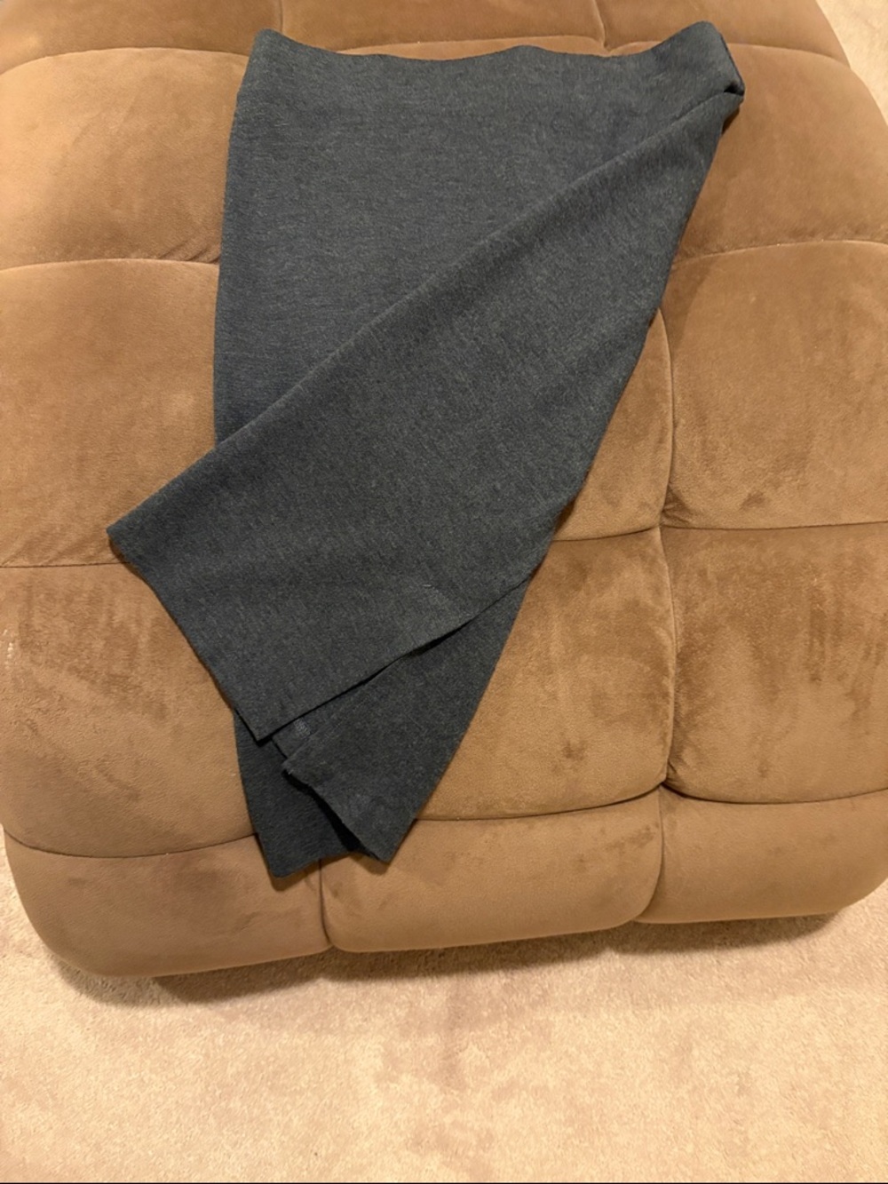Eci New York Dark Gray Knit Pencil Skirt with Elastic Waist